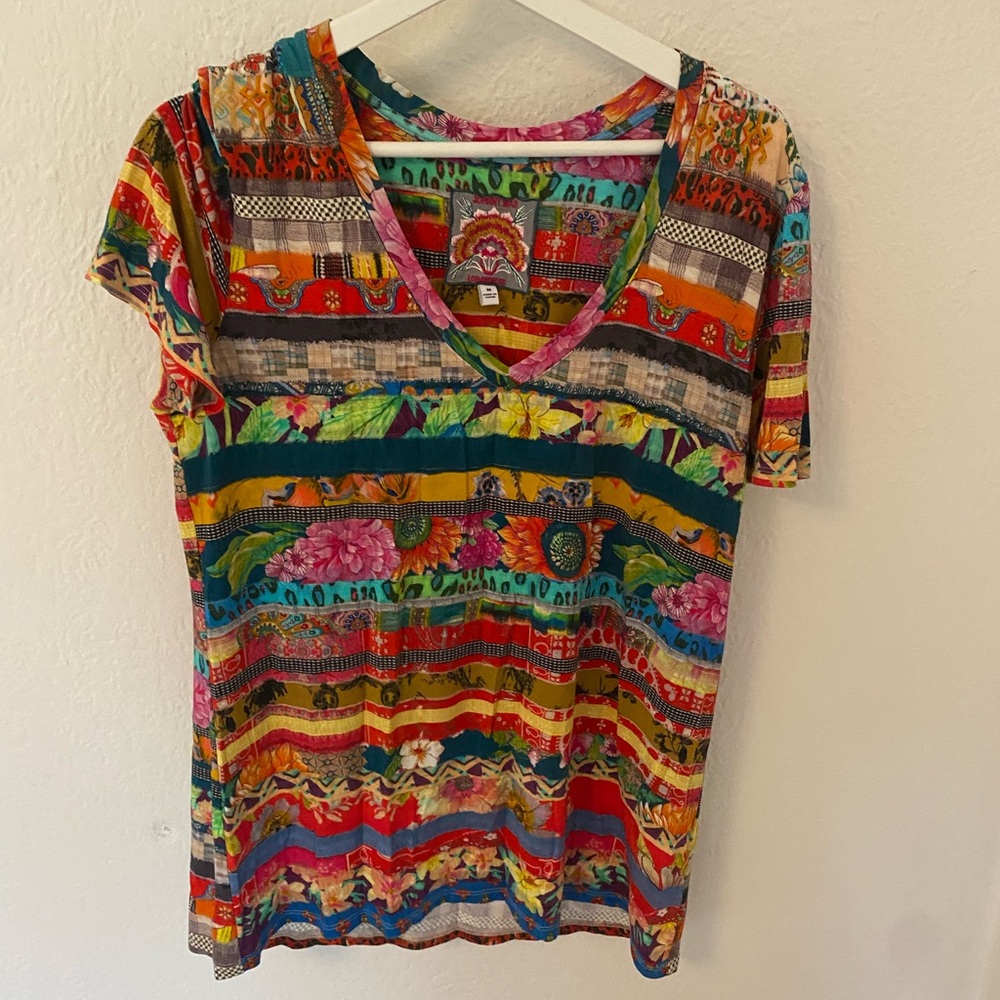 Johnny was v neck quilt shirt - Picture 2 of 7